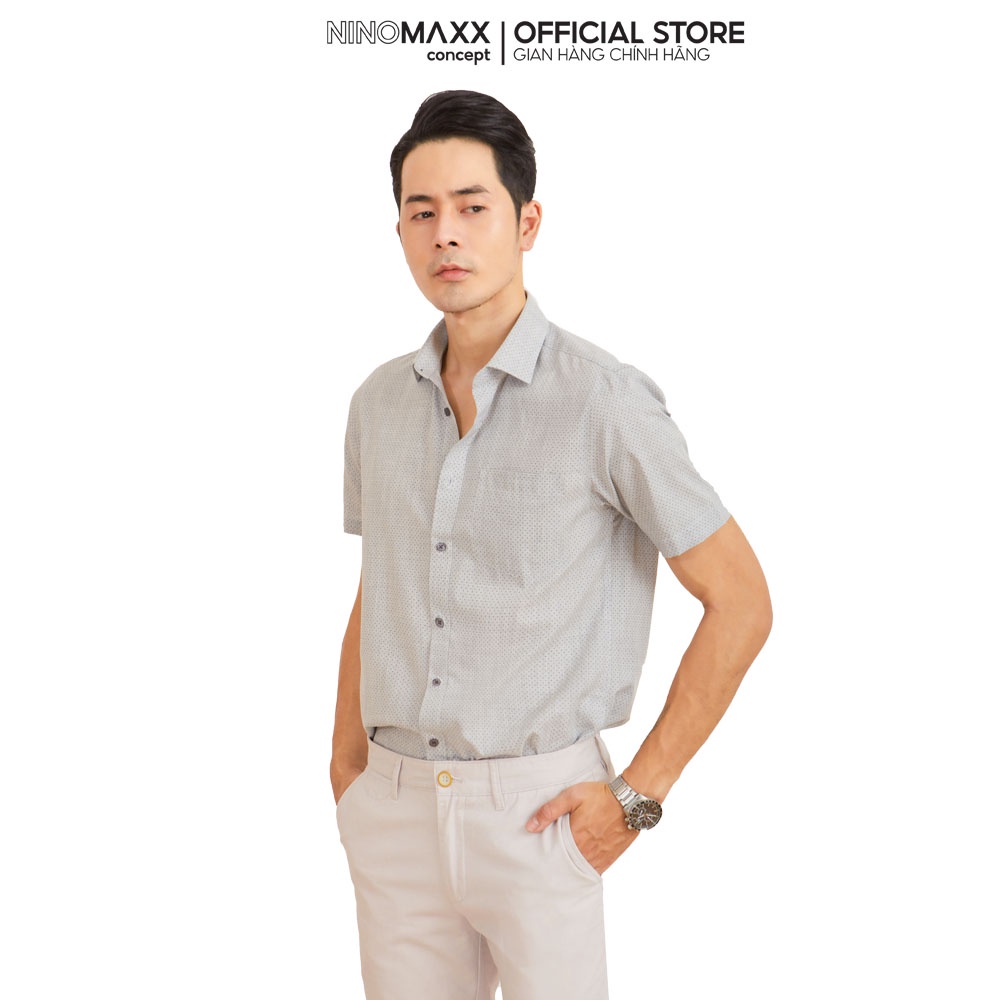 N&amp;M CLUB Áo Sơ Mi Nam Tay Ngắn chất liệu Bamboo cotton 2105048