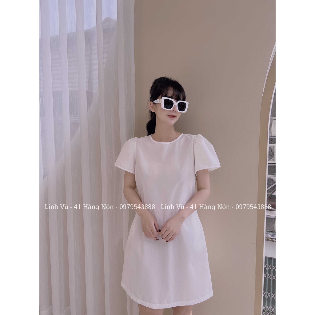 Đầm Suông Nữ Trắng Tay Bồng Điệu Ruffle Sleeves Dress - LL028 | BigBuy360 - bigbuy360.vn