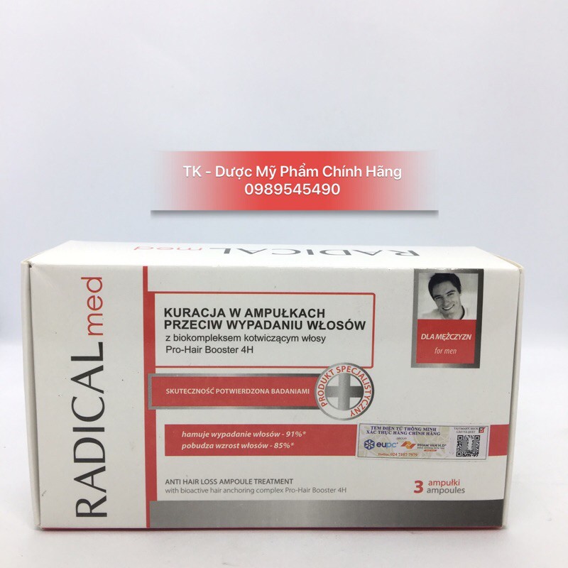 ✅[CHÍNH HÃNG] RADICAL MED ANTI HAIR LOSS FOR MAN-Tinh chất giúp ngừa rụng tóc nam