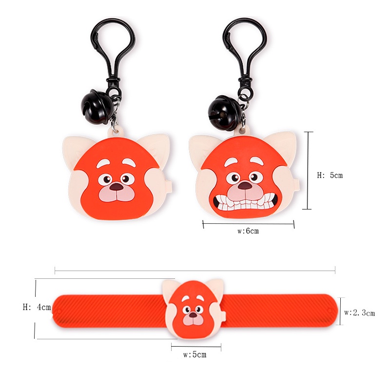 Vòng tay/ Móc khóa hình gấu hoạt hình Turning Red dễ thương làm quà tặng