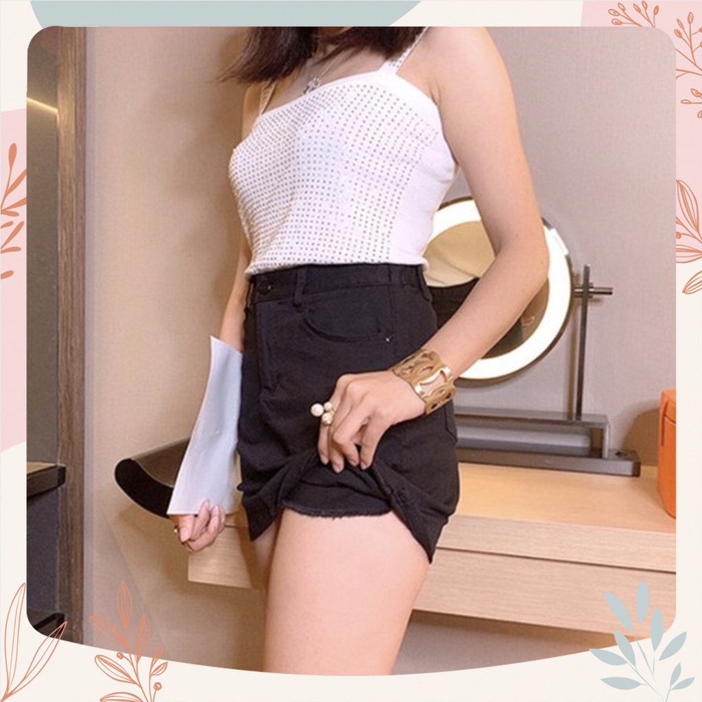 [Bigsize 58-90kg] Quần Váy Jean Xám Trơn Lai Cuốn/ Tua, Co Giãn Mạnh, Lưng Cao, Có Quần Trong