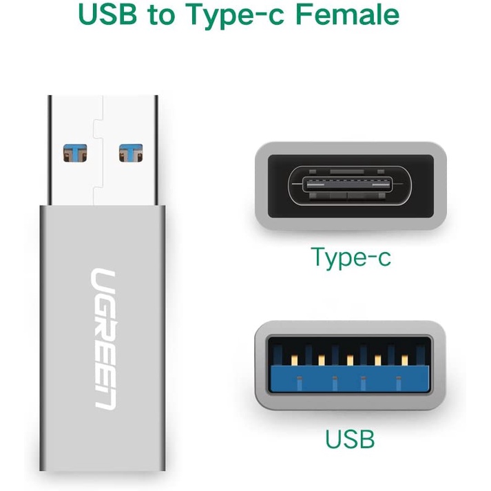 Đầu chuyển USB Type C to Usb 3.0 Ugreen 30705 - Hàng chính hãng