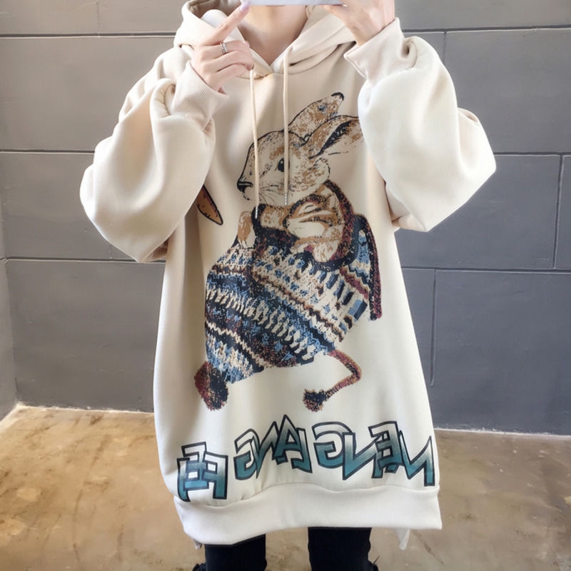 Áo hoodie tay dài in họa tiết hoạt hình xinh xắn | BigBuy360 - bigbuy360.vn