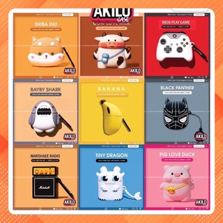 Vỏ Ốp Airpod Đựng Tai Nghe Airpods 1, 2, Pro Hình Thú Nhiều Mẫu Dễ Thương Chất Liệu Silicon Chống Va Đập