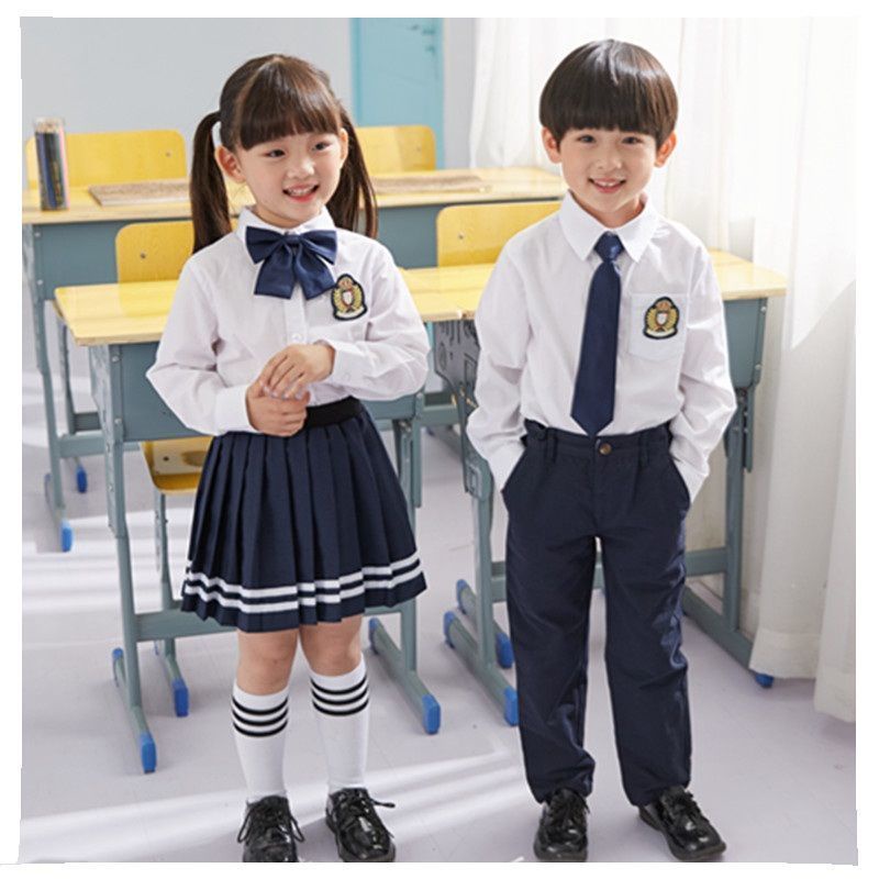 Bộ Đồng Phục Vải Cotton Thời Trang Mùa Hè 2022 Cho Bé Gái Tiểu Học