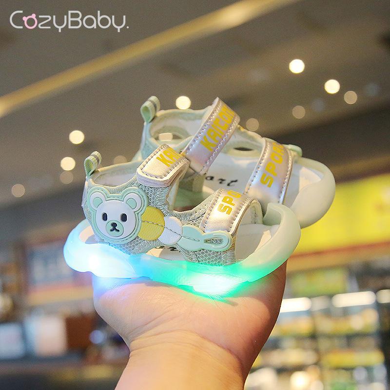 Xăng đan Đế Mềm Phát Sáng Thời Trang Mùa Hè Cho Bé Trai Và Gái