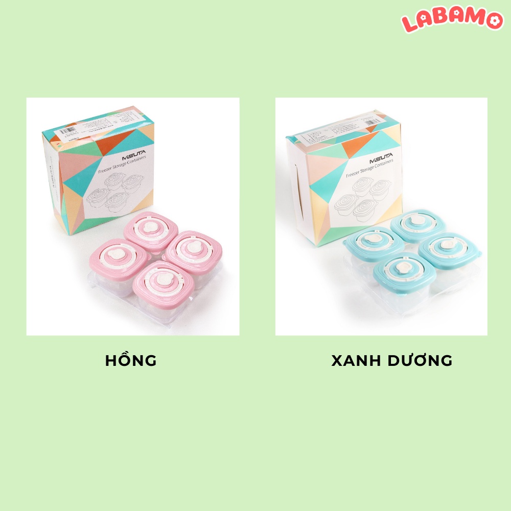 Hộp trữ đông bảo quản đồ ăn dặm cho bé Misuta LABAMO H02