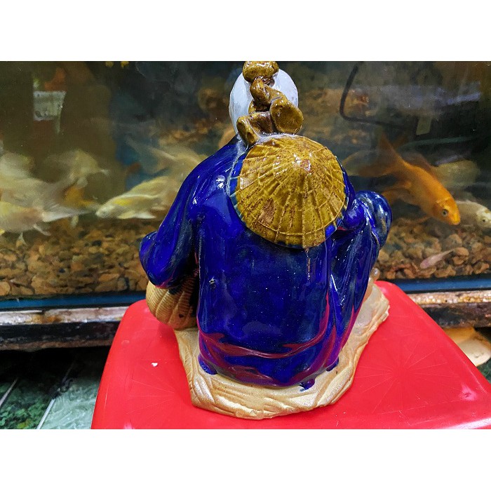 ÔNG CÂU CÁ TRANG TRÍ HỒ CÁ NON BỘ 17X13X19CM