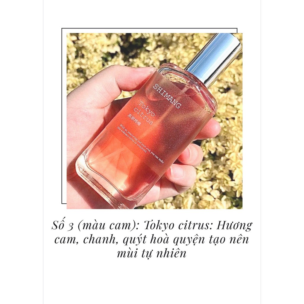 Nước hoa Shimang body mist shiming nội địa trung, xịt thơm toàn thân body lưu hương đến 8h mùi hương thơm nhẹ nhàng