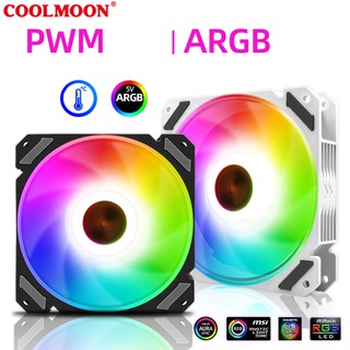 Quạt Tản Nhiệt, Fan Led RGB Coolmoon X3 Có Điều Tốc PWM
