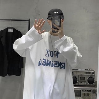 Áo Thun Dài Tay Cổ Tròn Thời Trang Phong Cách Hàn Quốc Cho Nam Size M-5Xl