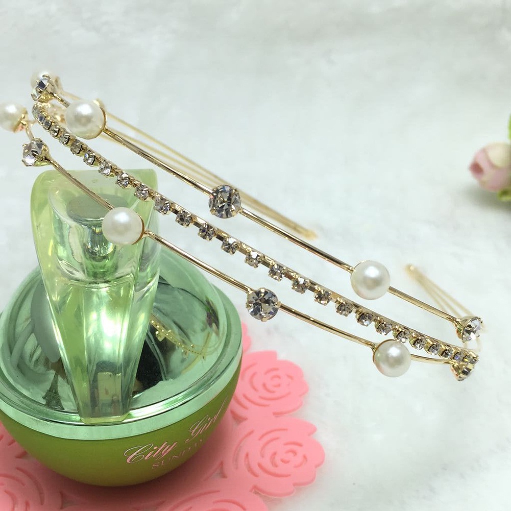 Cài Tóc Nhiều Lớp Đính Ngọc Trai Nhân Tạo Thanh Lịch Thời Trang