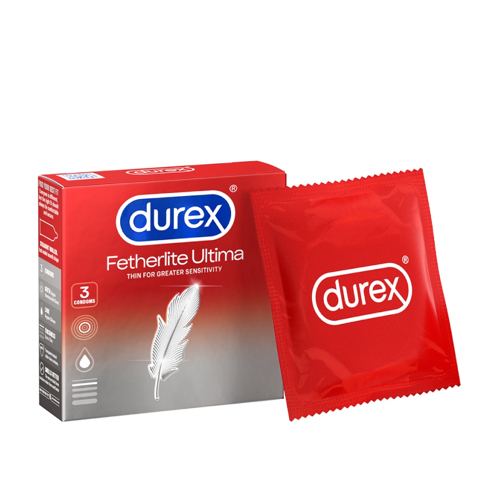 Bao cao su Durex Fetherlite Ultima siêu mỏng, size 52mm, 3 bao/hộp