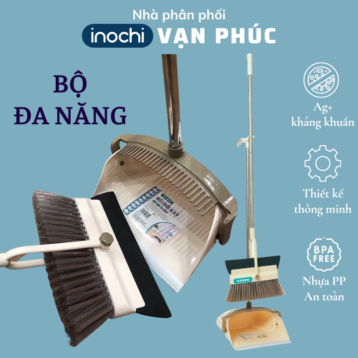Bộ chổi & ky đa năng inochi nhựa nguyên sinh an toàn