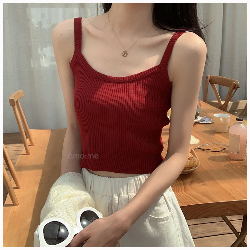 Áo Len Mỏng 2 Dây Trơn