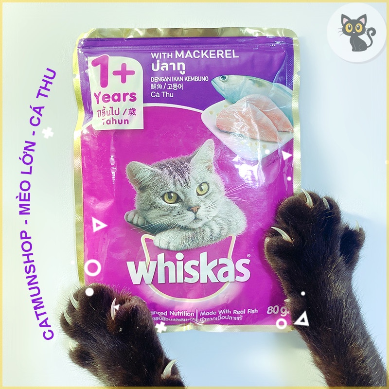 Pate Whiskas cho mèo con và mèo lớn