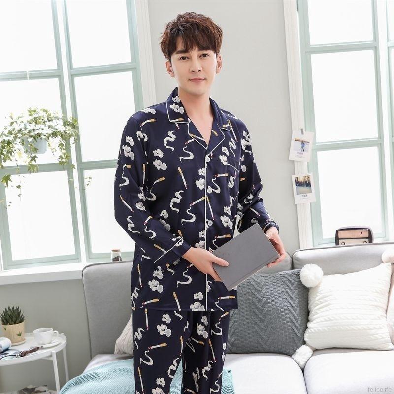 Bộ Đồ Ngủ Tay Dài In Hình Máy Ảnh Phong Cách Hàn Quốc