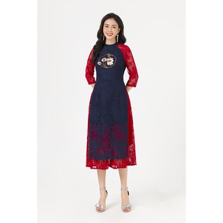 Áo Dài Cách Tân Nữ Tay Nhún Lamer L61A19Q071 (Áo Không Kèm Chân Váy)