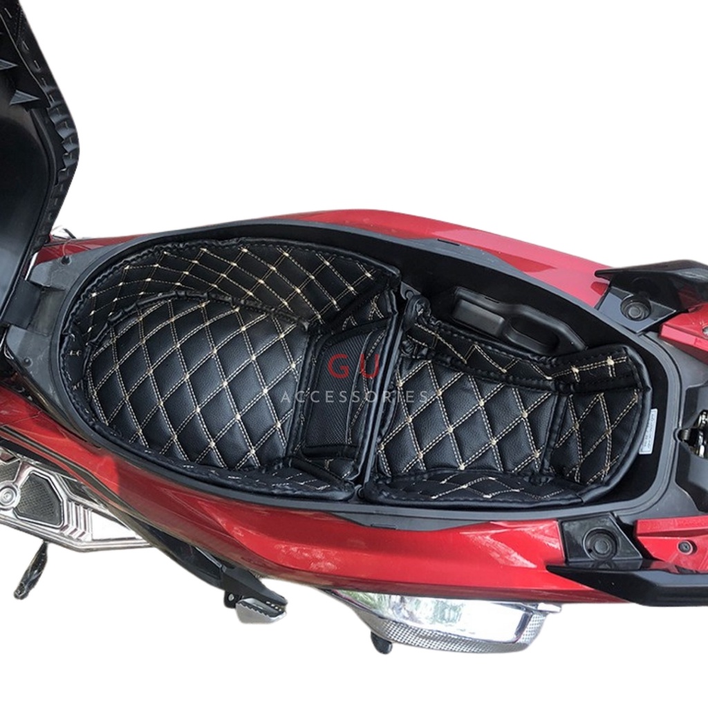 Lót cốp xe máy HONDA AIR BLADE 2013-2022 chất liệu da cao cấp chống nóng thiết kế có túi tiện dụng GU