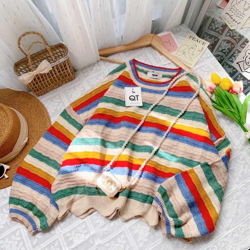 [Đọc mô tả] Áo len 2hand form Hàn hàng tuyển độ mới cao-Tiệm Cói Cô Lê