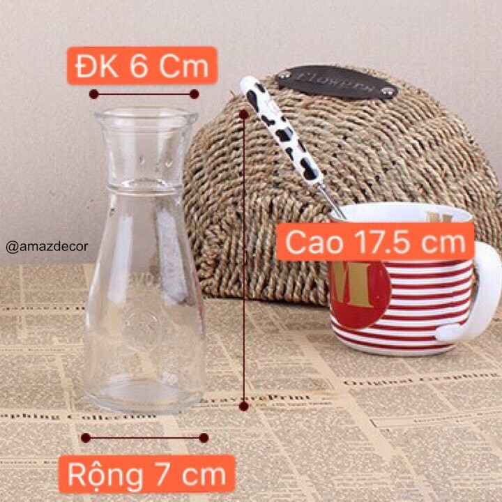 [Sỉ] Ly Chai Lọ Thủy Tinh Uống Sinh Tố Eo Nơ Chữ Love 420ml - Ly cốc uống trà sữa nước ép đẹp giá rẻ | BigBuy360 - bigbuy360.vn