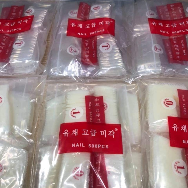 Móng nối, móng úp size 0-9( bịch 500 móng)