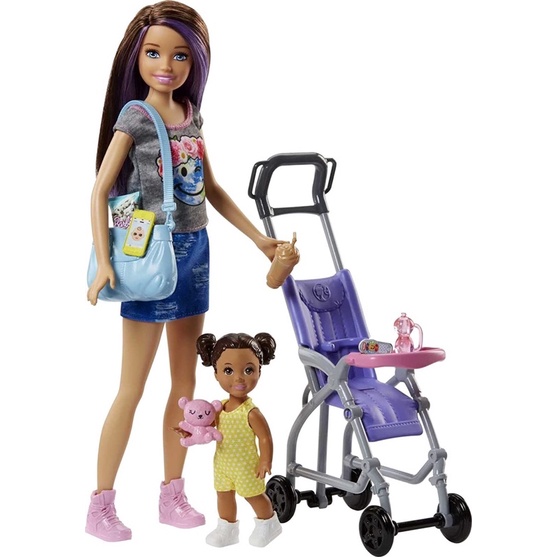 Bộ đồ chơi Barbie Chelsea Skipper dành cho bé, chính hãng nhập Mỹ