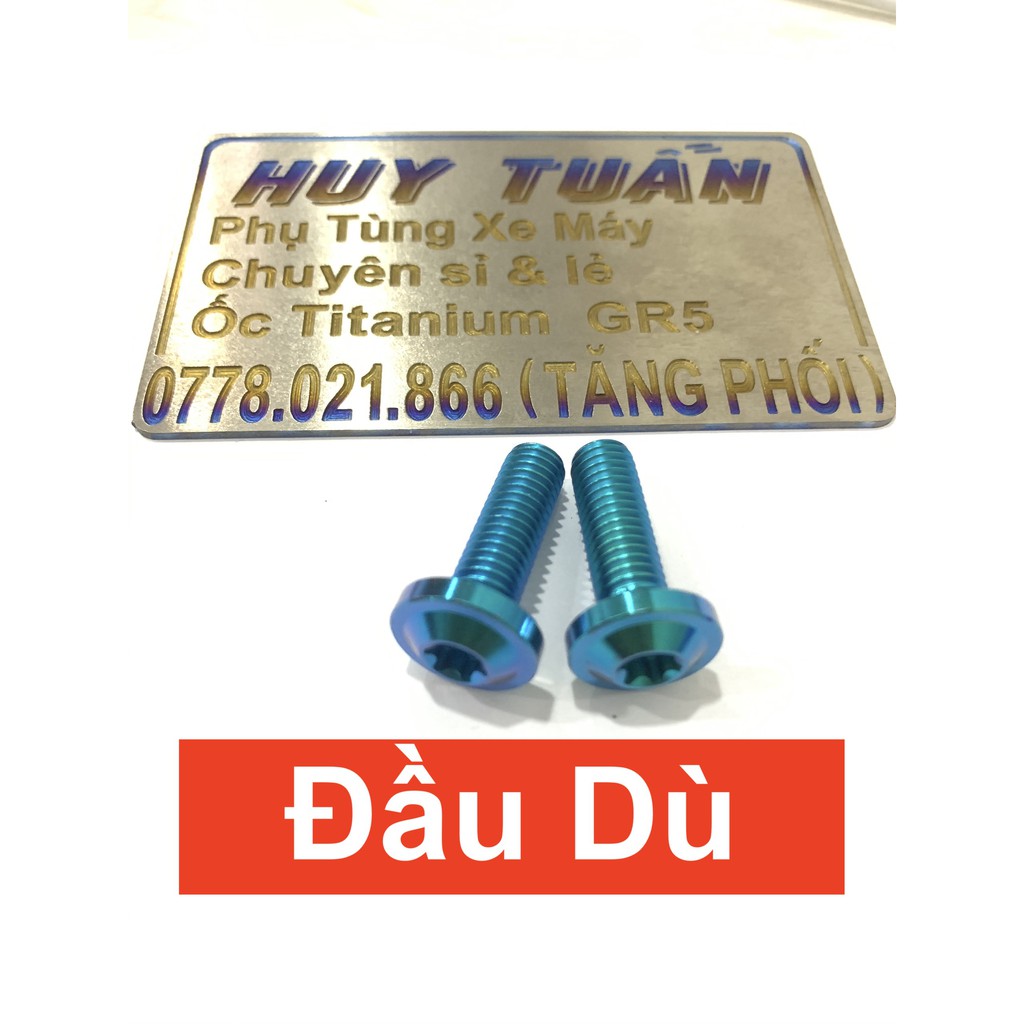 Ốc 8li20 8li25 8li30 8li35 8li40 8li50 8li60 Titan Gr5 , ốc titan 8li