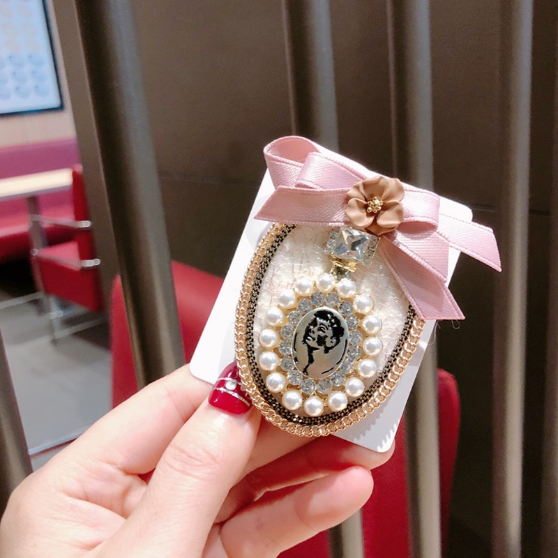 Ghim cài áo hình lọ hoa đính ngọc trai giả thời trang cho nữ