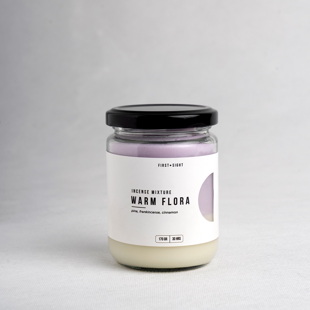 Nến thơm handmade 02 tầng hương Warm Flora size 175gr hủ không khói có nắp đậy