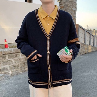 Áo len Cardigan viền kẻ