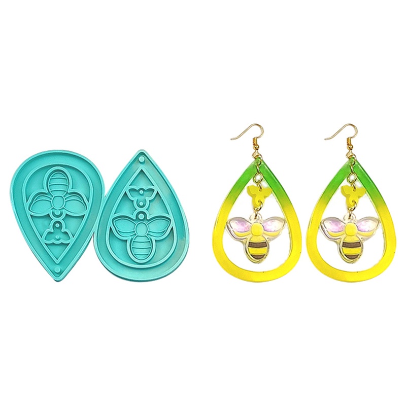 Bộ 1 / 3 Khuôn Làm Móc Khóa / Bông Tai Hình Chú Ong Bằng Nhựa Epoxy Dễ Thương Diy