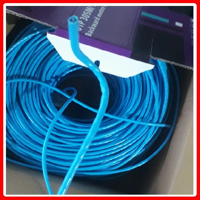 Dây mạng Cat 6 ADB xanh dương Chính hãng [Cuộn 305m Lõi chữ thập chống co dãn]