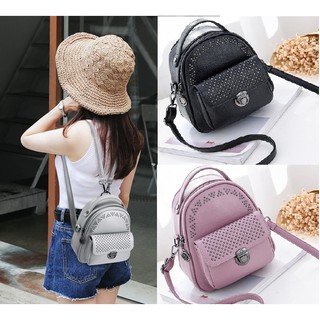 Balo Da Mini Nữ Nạm Đinh Loại Đẹp, Balo Mini Nữ Đẹp Thời Trang Hàn Quốc