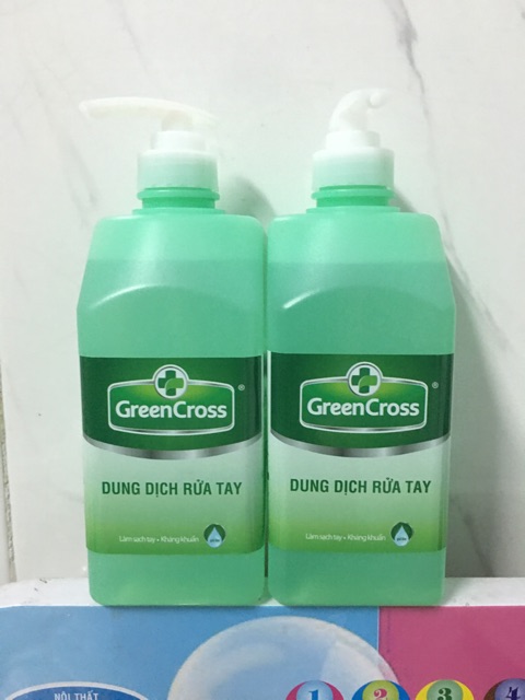 Gel/Nước rửa tay khô 500ml Green cross