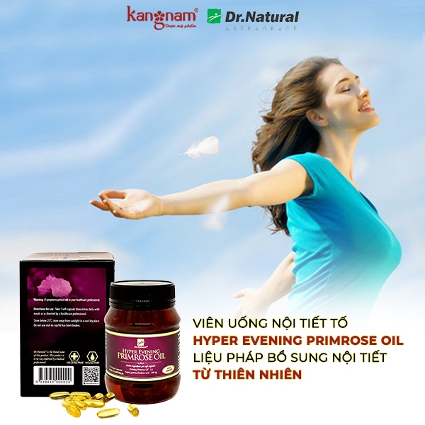 Viên Tinh Dầu Hoa Anh Thảo Dr Natural Hyper Evening Primrose Oil Hộp 180 viên