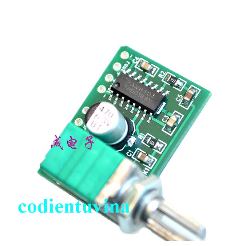 Mạch khuếch đại âm thanh Hifi class D 2 kênh 6W có volume PAM8403