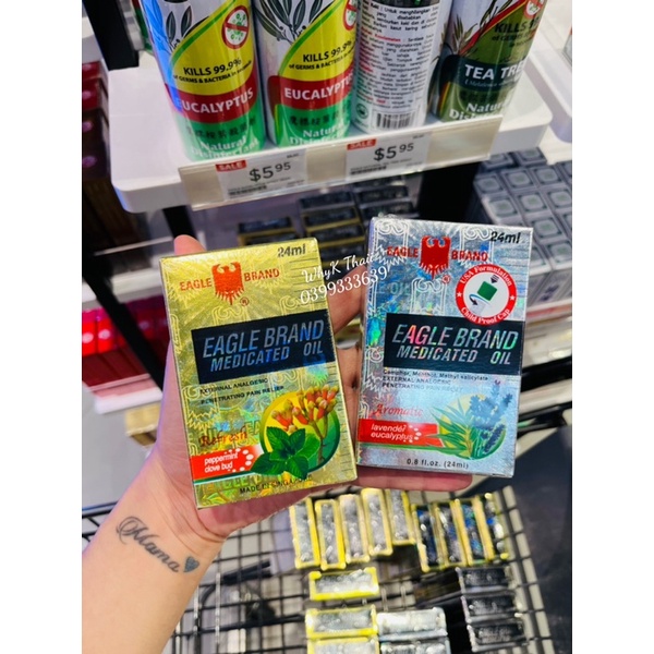 [Date 2027] Dầu gió con ó Eagle Brand hàng Singapore chính hãng 24ml