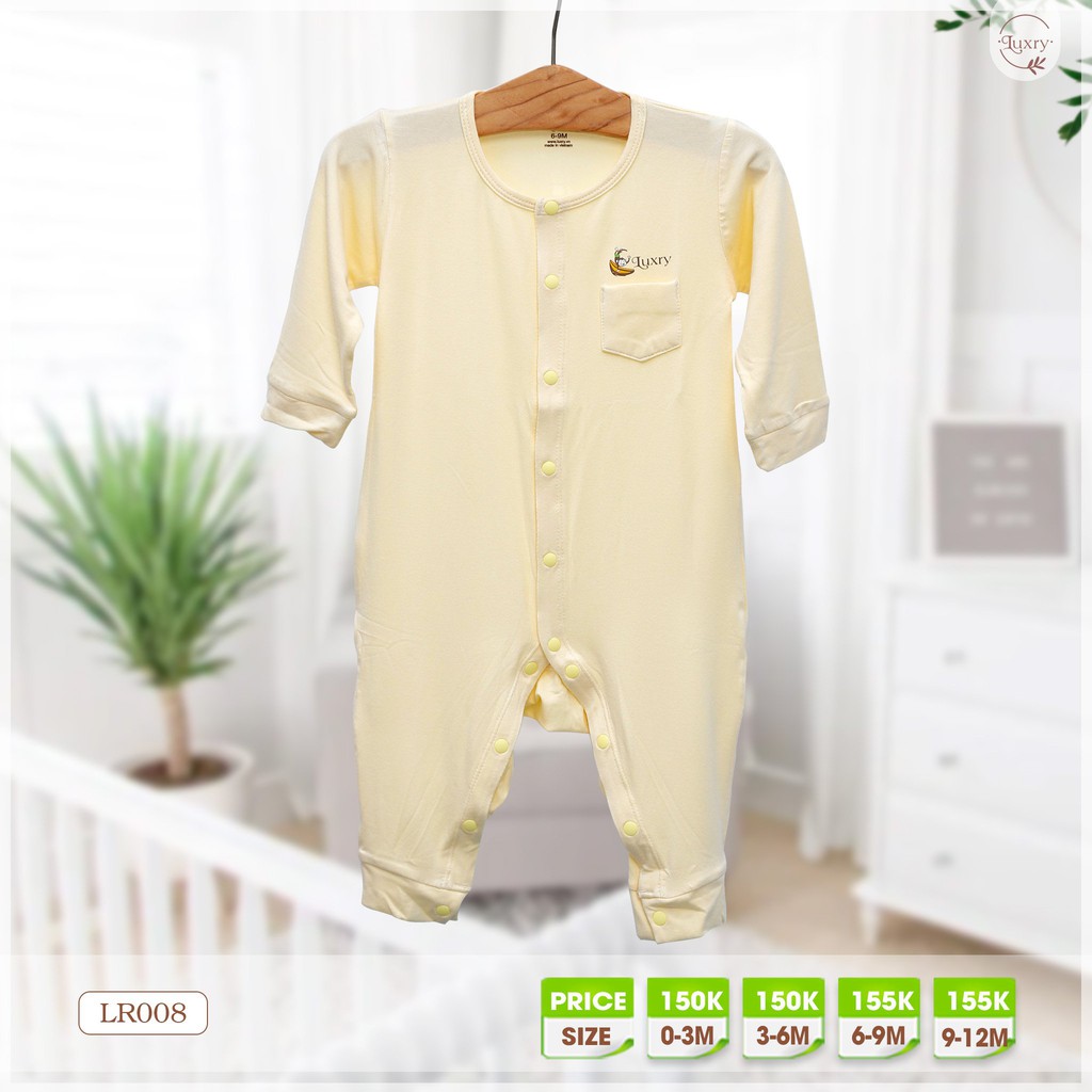 Body dài tay cho trẻ sơ sinh vải petit Luxry cho trẻ sơ sinh LR008