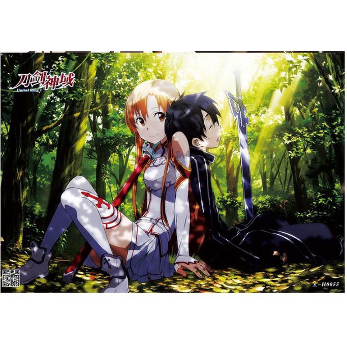 [Giấy Xịn] Set 8 tấm tranh poster to A3 Sword Art Online anime áp phích siêu chất