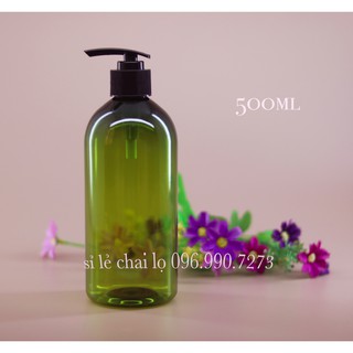 Combo 50 chai nhựa 500ml vòi bơm chiết mỹ phẩm du lịch, chai đựng nước rửa tay , chai nhựa rỗng