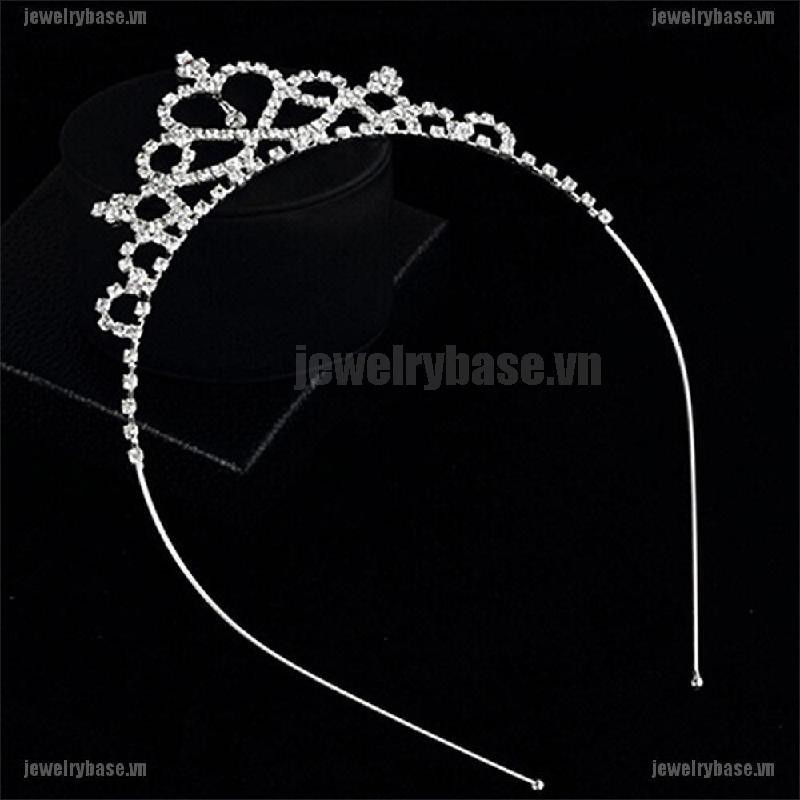 [Base] 1pcs Baby Girls Princess Hairband Child Party Bridal Crown Headband Crystal Diamond Tiara [VN]