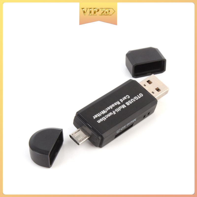 Đầu Đọc Thẻ Nhớ Micro Usb Otg Sang Usb 2.0 Cho Điện Thoại / Máy Tính Chất Lượng Cao