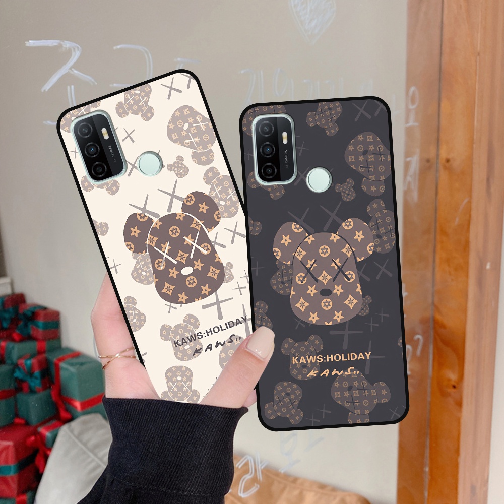 Ốp Oppo A53 in hình họa tiết Mountain, Be@rbrick dễ thương (T13 - T18)