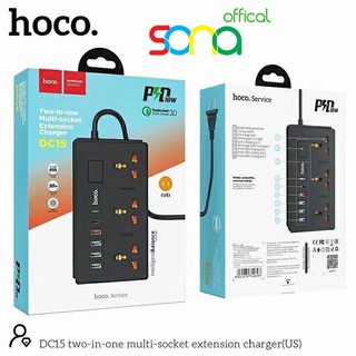 Ổ cắm đa năng, tích hợp cổng usb sạc nhanh 30uw cho điện thoại dc15 hoco chính hãng - sona offical