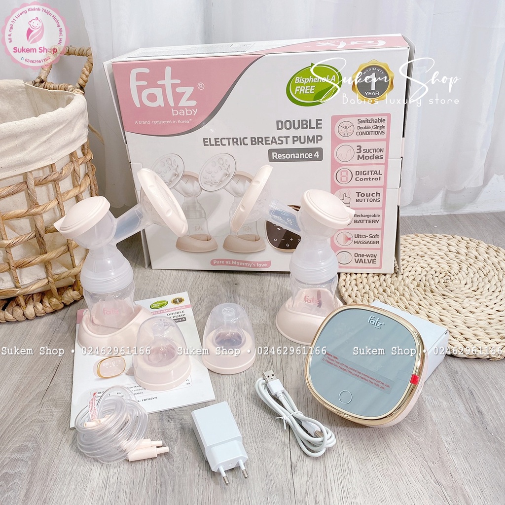 MÁY HÚT SỮA ĐIỆN ĐÔI FATZ BABY - RESONANCE 4 - FB1182VN