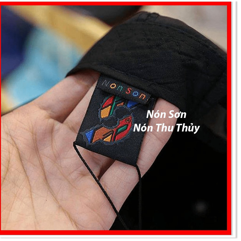 Mũ Lưỡi Trai Nón Sơn Logo Vuông Vải Dù Đen Viền Đen Chính Hãng Hàng Chuẩn Tem 7 Màu Thời Trang Cao Cấp Mới 2023