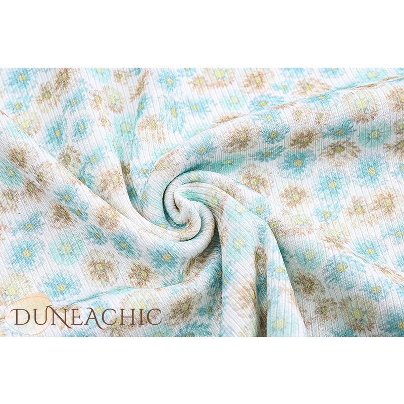 DUNEA Đầm không dây dáng ôm in hoa quyến rũ thời trang dành cho nữ