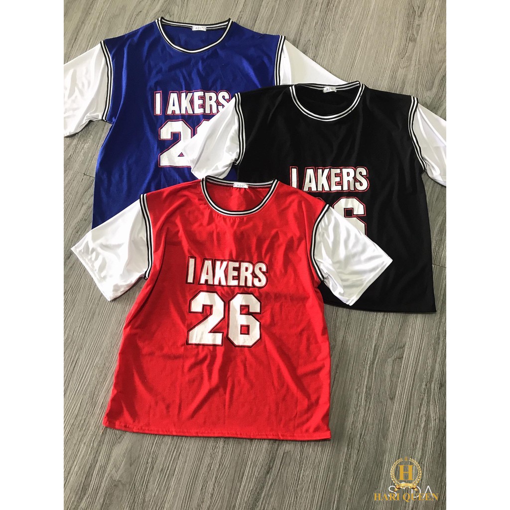 Áo thun tay lỡ số 26 viền cổ phối tay HARIQUEEN