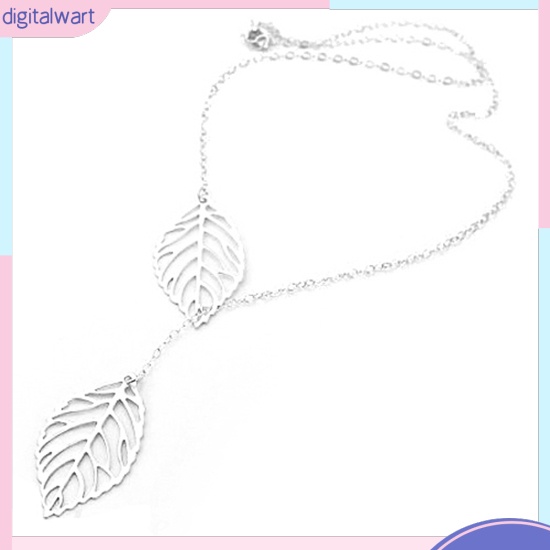 Dây chuyền mặt hình hai chiếc lá thời trang cho nữ